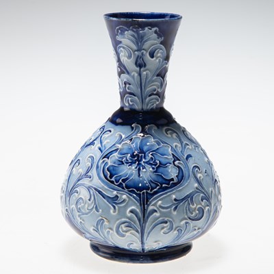 Lot 124 - WILLIAM MOORCROFT, A FLORIAN WARE DIANTHUS VASE