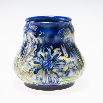 Lot 168 - WILLIAM MOORCROFT, A FLORIAN WARE CORNFLOWER VASE