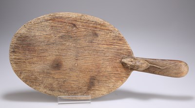 Lot 518 - ROBERT THOMPSON OF KILBURN, A MOUSEMAN OAK CHEESEBOARD