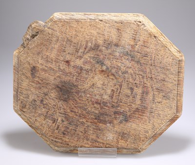 Lot 527 - ROBERT THOMPSON OF KILBURN, A MOUSEMAN OAK BREADBOARD