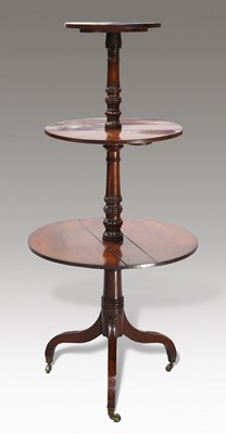 Lot 410 - AN EARLY 19TH CENTURY MAHOGANY DUMB WAITER