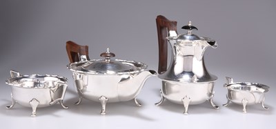 Lot 1152 - A GEORGE V SILVER FOUR-PIECE TEA SERVICE