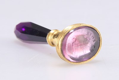 Lot 274 - A GEORGIAN AMETHYST SEAL