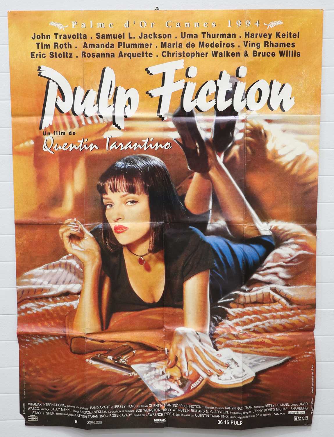 Lot 378 - ORIGINAL 'PULP FICTION' FRENCH FILM POSTER