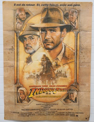 Lot 374 - ORIGINAL 'INDIANA JONES AND THE LAST CRUSADE' FRENCH CINEMA POSTER