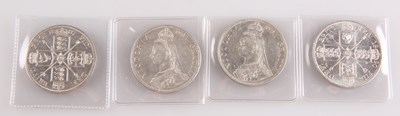 Lot 317 - VICTORIA (1837-1901), 4 X DOUBLE FLORINS