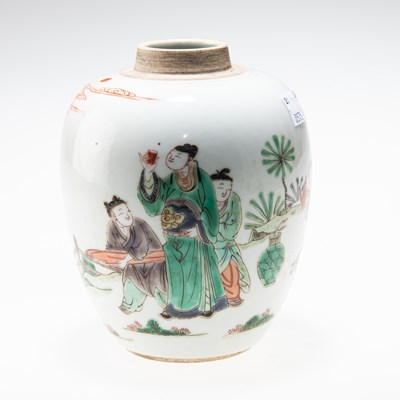 Lot 231 - A CHINESE FAMILLE VERTE JAR