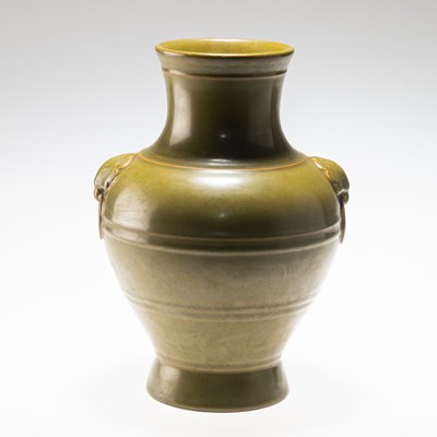 Lot 170 - A CHINESE TEADUST-GLAZED VASE, ZUN