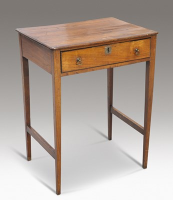 Lot 346 - A 19TH CENTURY TEAK SIDE TABLE