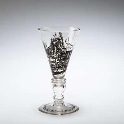 Lot 11 - ATTRIBUTED TO JOSEF LENHARDT OF STEINSCHÖNAU, A SCHWARZLOT WINE GLASS