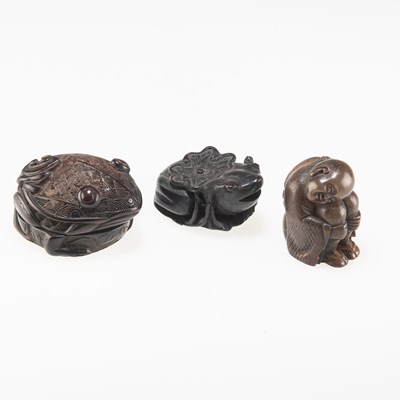 Lot 259 - THREE JAPANESE CARVINGS