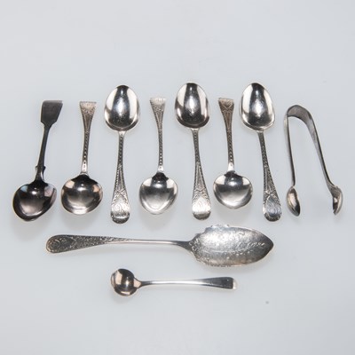 Lot 1086 - A GROUP OF SILVER SPOONS