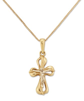 Lot 1497 - A CRUCIFIX PENDANT ON CHAIN