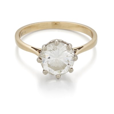 Lot 1437 - AN 18 CARAT GOLD SOLITAIRE DIAMOND RING