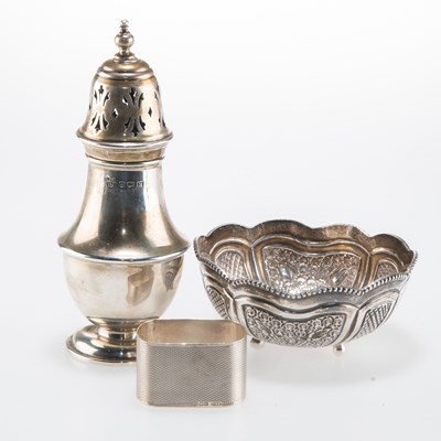 Lot 1184 - THREE PIECES OF SILVER