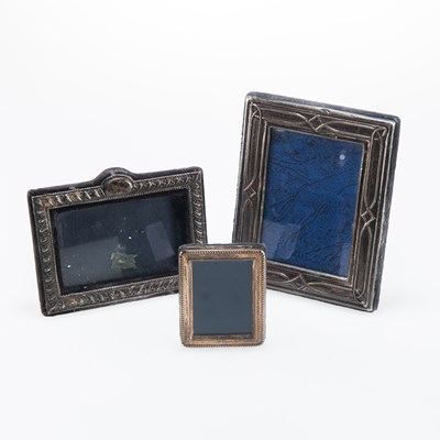 Lot 1208 - THREE SILVER-MOUNTED PHOTOGRAPH FRAMES