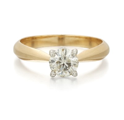 Lot 1616 - AN 18 CARAT GOLD SOLITAIRE DIAMOND RING