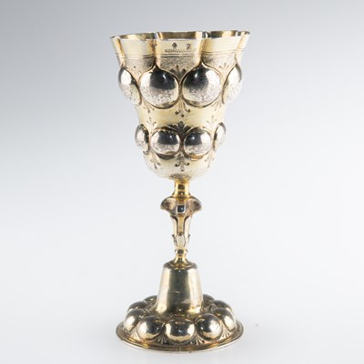 Lot 1048 - A 17TH CENTURY GERMAN SILVER-GILT CUP