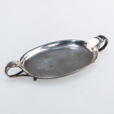 Lot 1039 - GEORG JENSEN: A DANISH STERLING SILVER TWO-HANDLED DISH