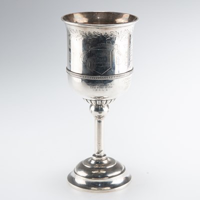 Lot 1304 - A VICTORIAN SILVER GOBLET