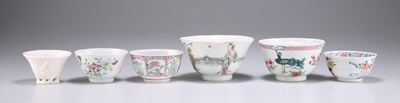 Lot 157 - SIX 18TH CENTURY AND LATER CHINESE CUPS