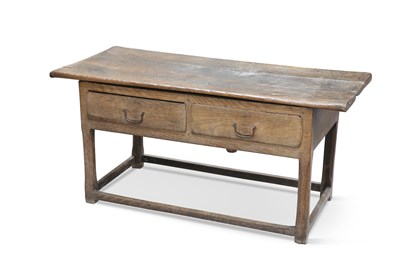 Lot 375 - AN OAK GAME TABLE, 18TH/19TH CENTURY