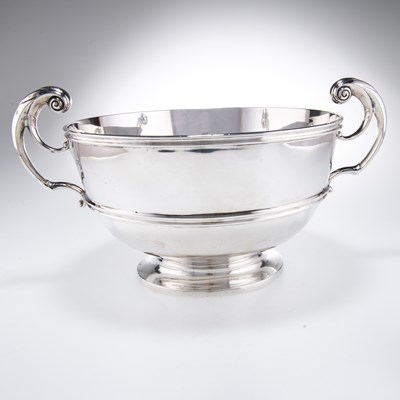 Lot 1276 - A LATE VICTORIAN SILVER TWIN-HANDLED BOWL