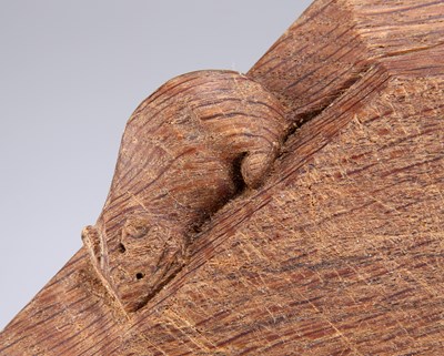 Lot 449 - ROBERT THOMPSON OF KILBURN, A MOUSEMAN OAK BREADBOARD