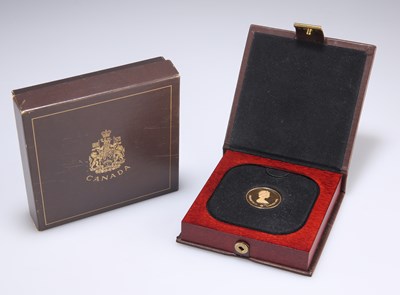 Lot 1373 - ROYAL CANADIAN MINT, AN OLYMPIC GOLD PROOF COIN, 1976