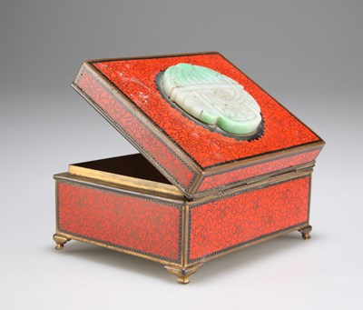 Lot 195 - A JAPANESE ENAMEL BOX, EARLY 20TH CENTURY