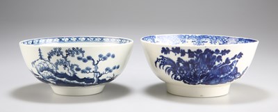 Lot 93 - A SETH PENNINGTON (LIVERPOOL) BOWL AND A WORCESTER BOWL