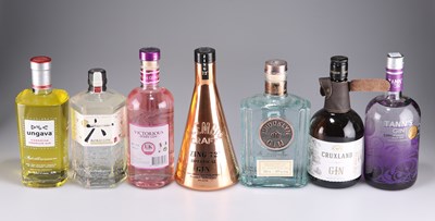 Lot 33 - RARE INTERNATIONAL GINS FROM JAPAN, S. AFRICA, CANADA, SPAIN, USA, NETHERLANDS, AND FRANCE