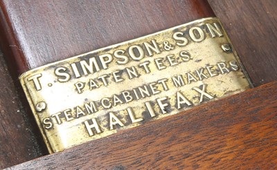 Lot 362 - A VICTORIAN WALNUT 'WOOTON' DESK, BY T. SIMPSON & SON OF HALIFAX, CIRCA 1870