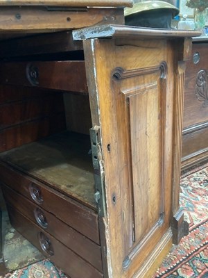 Lot 362 - A VICTORIAN WALNUT 'WOOTON' DESK, BY T. SIMPSON & SON OF HALIFAX, CIRCA 1870