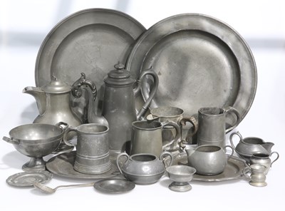 Lot 79A - A COLLECTION OF ANTIQUE PEWTER