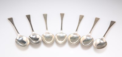 Lot 1100 - SEVEN SILVER TABLESPOONS, EARLY 20TH CENTURY