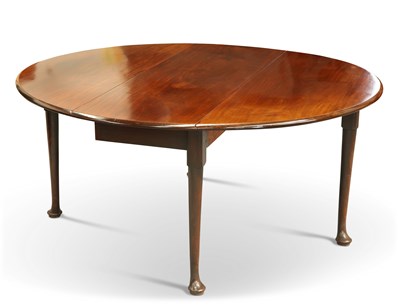 Lot 655 - A GEORGE II MAHOGANY GATELEG DINING TABLE, MID-18TH CENTURY