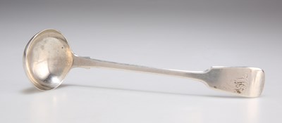 Lot 1339 - A VICTORIAN SILVER FIDDLE PATTERN SAUCE LADLE