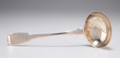 Lot 1212 - A GEORGE III SILVER SAUCE LADLE