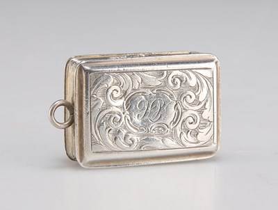 Lot 1056 - AN EARLY VICTORIAN SILVER VINAIGRETTE