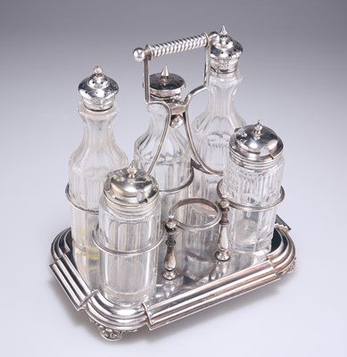 Lot 1081 - † A VICTORIAN SILVER-PLATED CRUET