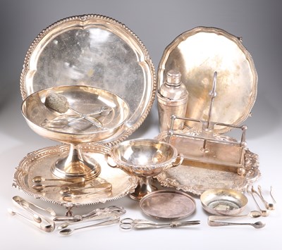 Lot 1306 - † A GROUP OF ASSORTED SILVER-PLATED WARES