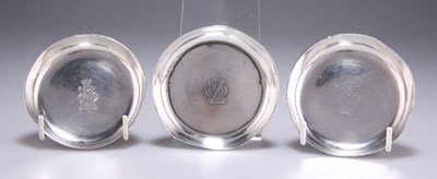 Lot 1179 - † A TRIO OF MID-20TH CENTURY SMALL SILVER DISHES