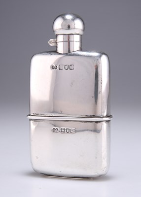 Lot 1313 - A LATE VICTORIAN SILVER 4OZ SPIRIT FLASK