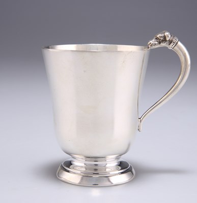 Lot 1309 - AN EDWARD VIII SILVER MUG