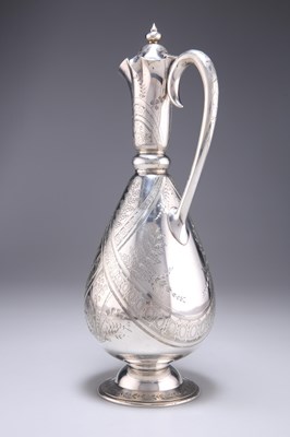 Lot 1026 - A VICTORIAN SILVER EWER