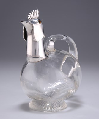 Lot 1062 - A VICTORIAN SILVER-MOUNTED NOVELTY CLARET JUG