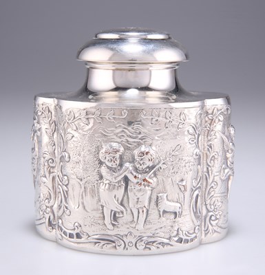 Lot 1239 - A LATE VICTORIAN SILVER-PLATED TEA CADDY