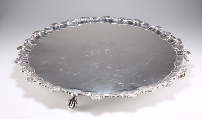 Lot 1046 - A LARGE GEORGE III SILVER SALVER