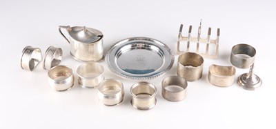 Lot 1140 - A MIXED GROUP OF SILVER, 20TH CENTURY